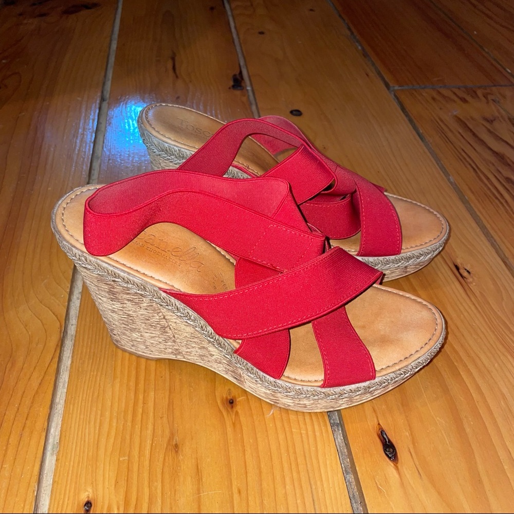 Red Wedge Shoes 7